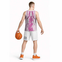 Aloha Hawaii Palaka Basketball Jersey Pink Plumeria Lei - Polynesian Pride