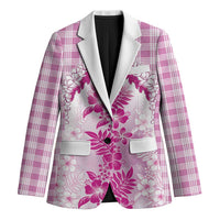 Aloha Hawaii Palaka Blazer Pink Plumeria Lei - Polynesian Pride