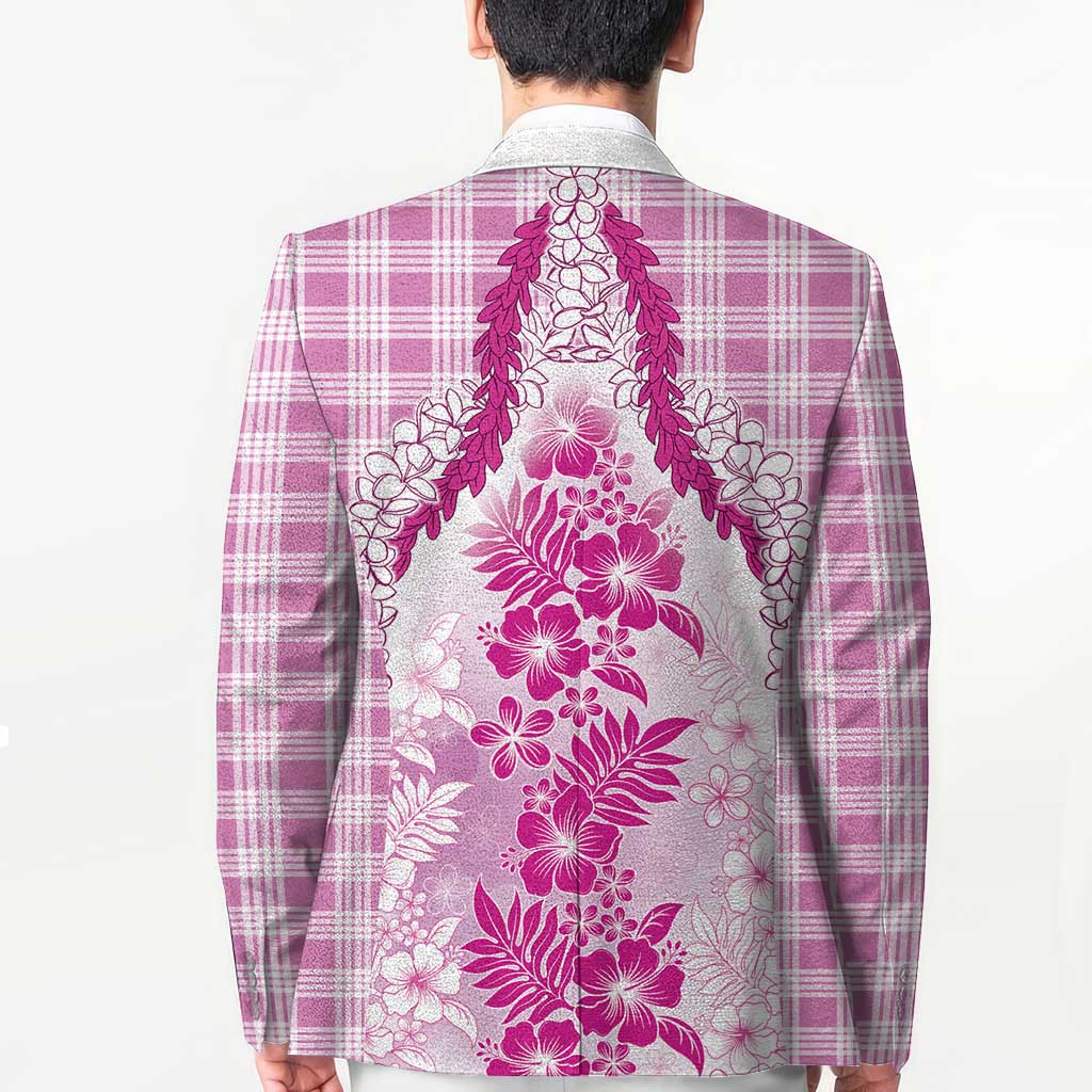 Aloha Hawaii Palaka Blazer Pink Plumeria Lei - Polynesian Pride