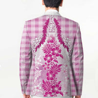Aloha Hawaii Palaka Blazer Pink Plumeria Lei - Polynesian Pride