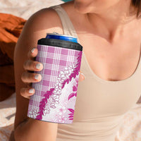 Aloha Hawaii Palaka 4 in 1 Can Cooler Tumbler Pink Plumeria Lei - Polynesian Pride