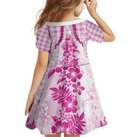 Aloha Hawaii Palaka Family Matching Puletasi and Hawaiian Shirt Pink Plumeria Lei - Polynesian Pride