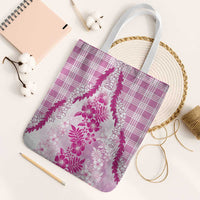 Aloha Hawaii Palaka Tote Bag Pink Plumeria Lei - Polynesian Pride