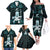 Custom New Zealand Maori Taiaha Family Matching Off Shoulder Long Sleeve Dress and Hawaiian Shirt Tiki Warrior Paua Shell LT05 - Polynesian Pride