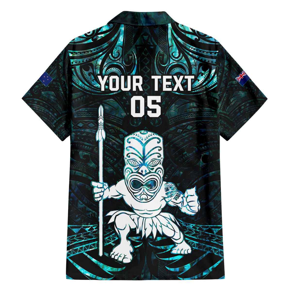 Custom New Zealand Maori Taiaha Family Matching Summer Maxi Dress and Hawaiian Shirt Tiki Warrior Paua Shell LT05 - Polynesian Pride