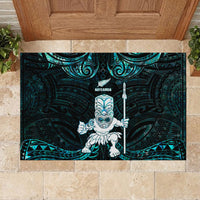 New Zealand Maori Taiaha Rubber Doormat Tiki Warrior Paua Shell LT05 - Polynesian Pride