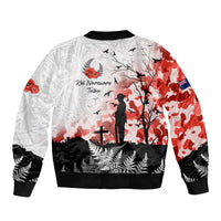 Kei Wareware Tatou New Zealand ANZAC Day Bomber Jacket Lest We Forget LT05 - Polynesian Pride