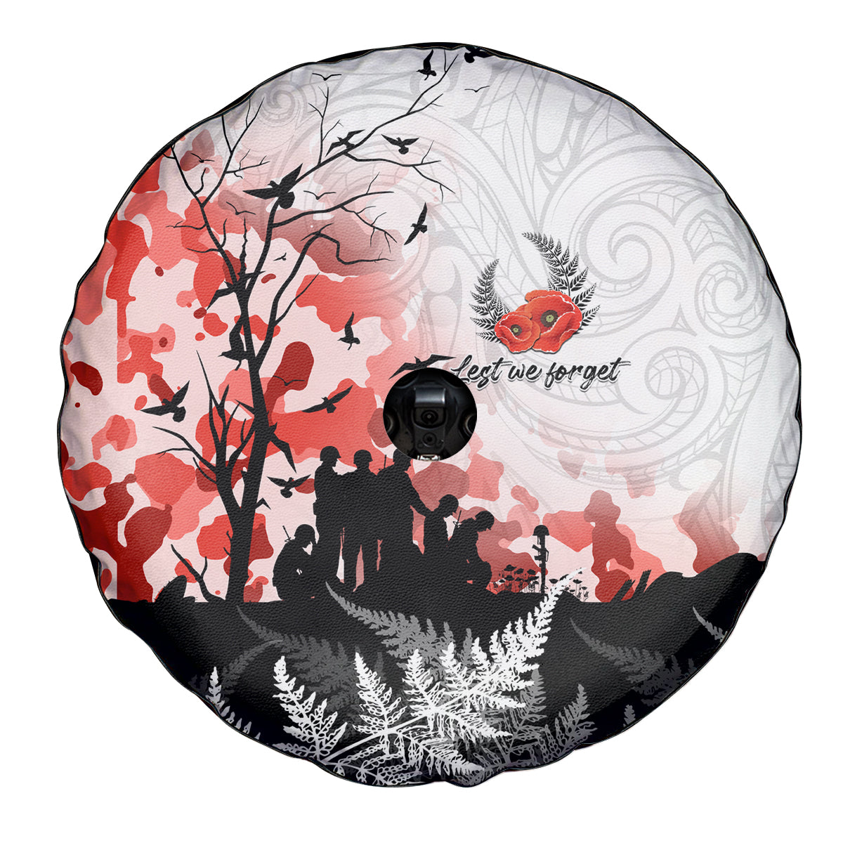 Kei Wareware Tatou New Zealand ANZAC Day Spare Tire Cover Lest We Forget LT05 - Polynesian Pride