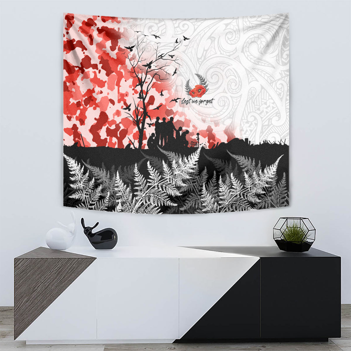 Kei Wareware Tatou New Zealand ANZAC Day Tapestry Lest We Forget LT05 - Polynesian Pride