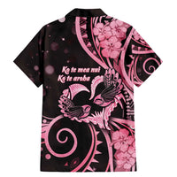 New Zealand Valentine Family Matching Mermaid Dress and Hawaiian Shirt Aroha Sweet Pink Piwakawaka LT05 - Polynesian Pride