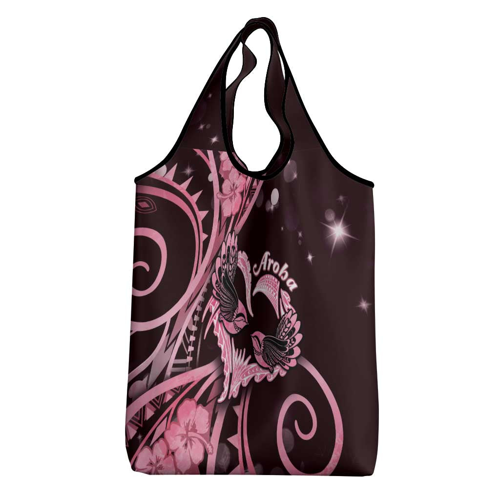 New Zealand Valentine Grocery Bag Aroha Sweet Pink Piwakawaka LT05 - Polynesian Pride