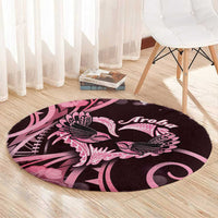 New Zealand Valentine Round Carpet Aroha Sweet Pink Piwakawaka