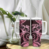 New Zealand Valentine Tumbler With Handle Aroha Sweet Pink Piwakawaka LT05 - Polynesian Pride