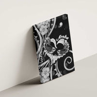 New Zealand Valentine Canvas Wall Art Aroha Gray Piwakawaka