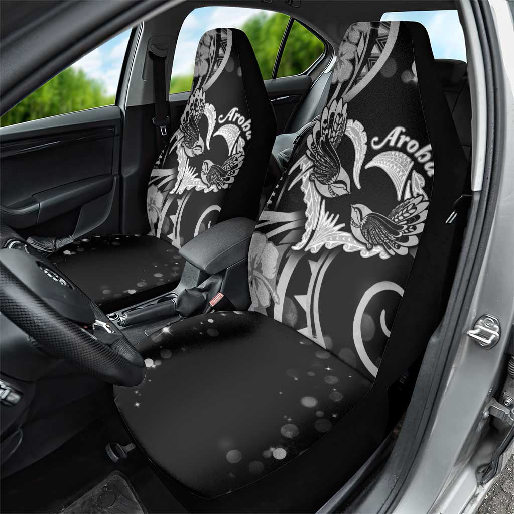 New Zealand Valentine Car Seat Cover Aroha Gray Piwakawaka LT05 - Polynesian Pride