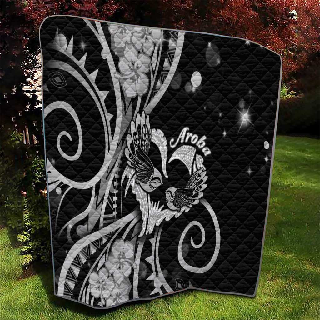New Zealand Valentine Quilt Aroha Gray Piwakawaka LT05 - Polynesian Pride