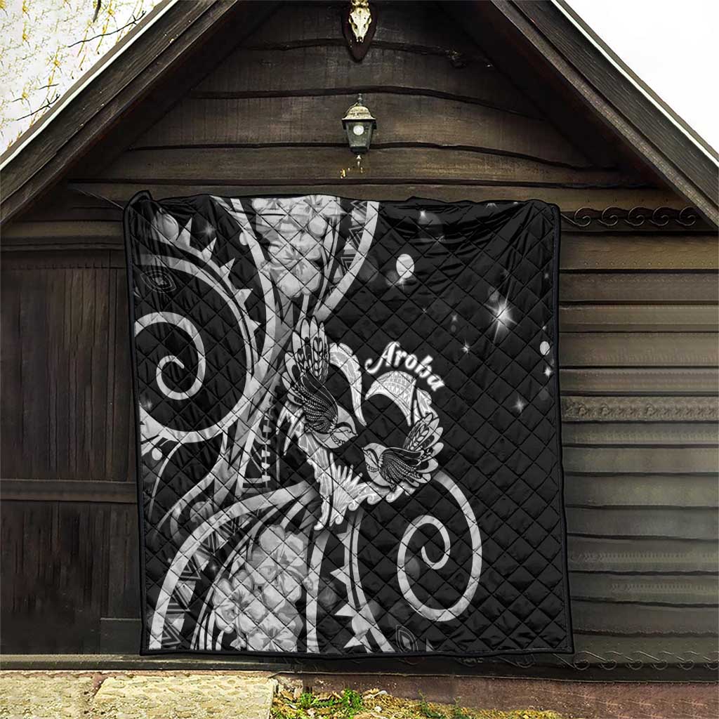New Zealand Valentine Quilt Aroha Gray Piwakawaka LT05 - Polynesian Pride