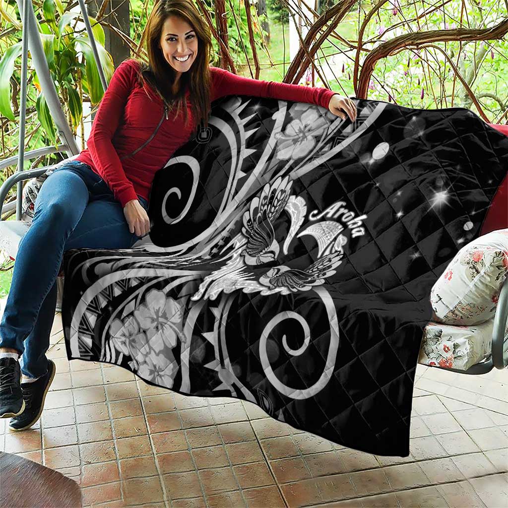 New Zealand Valentine Quilt Aroha Gray Piwakawaka LT05 - Polynesian Pride