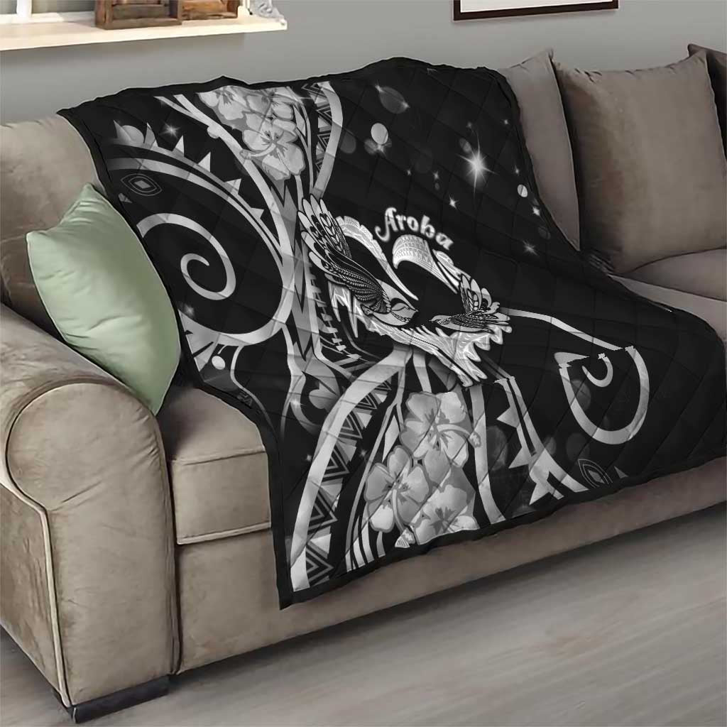 New Zealand Valentine Quilt Aroha Gray Piwakawaka LT05 - Polynesian Pride