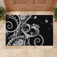 New Zealand Valentine Rubber Doormat Aroha Gray Piwakawaka LT05 Gray - Polynesian Pride