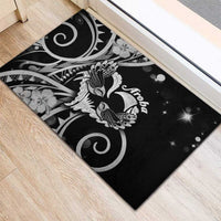 New Zealand Valentine Rubber Doormat Aroha Gray Piwakawaka LT05 - Polynesian Pride