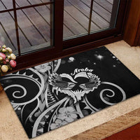 New Zealand Valentine Rubber Doormat Aroha Gray Piwakawaka LT05 - Polynesian Pride