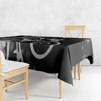 New Zealand Valentine Tablecloth Aroha Gray Piwakawaka