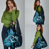 New Zealand Valentine Grocery Bag Aroha Cyan Piwakawaka