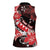 Personalised Hawaii Valentine Day Women Sleeveless Polo Shirt Polynesian Hibiscus Art Style Red