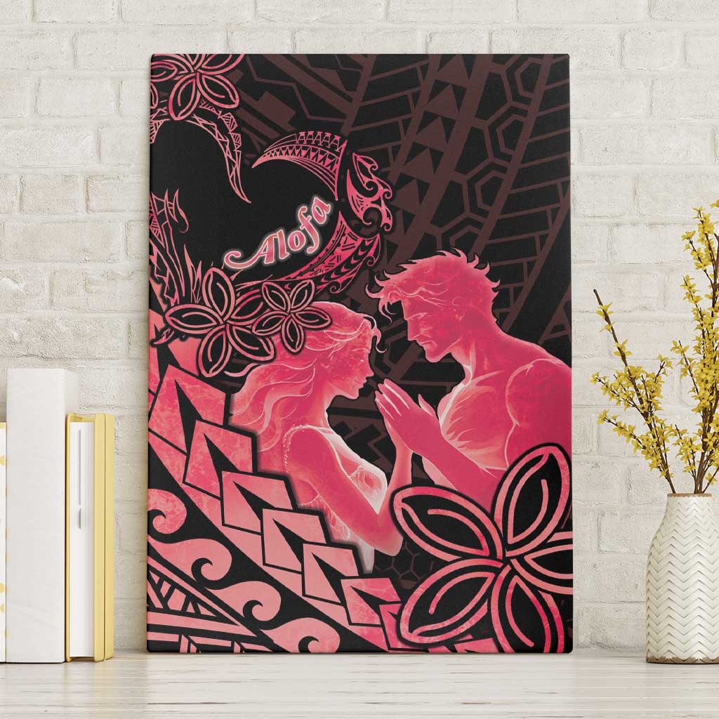 Alofa Samoa Valentine Red Canvas Wall Art Love Is The Greatest Thing LT05 Without Frame Red - Polynesian Pride