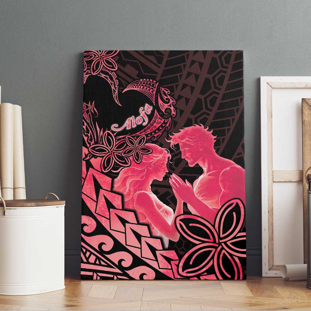 Alofa Samoa Valentine Red Canvas Wall Art Love Is The Greatest Thing LT05 - Polynesian Pride