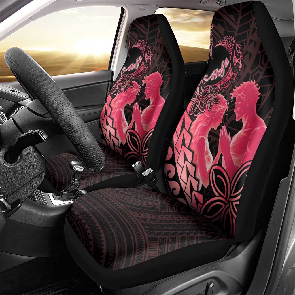 Alofa Samoa Valentine Red Car Seat Cover Love Is The Greatest Thing LT05 - Polynesian Pride