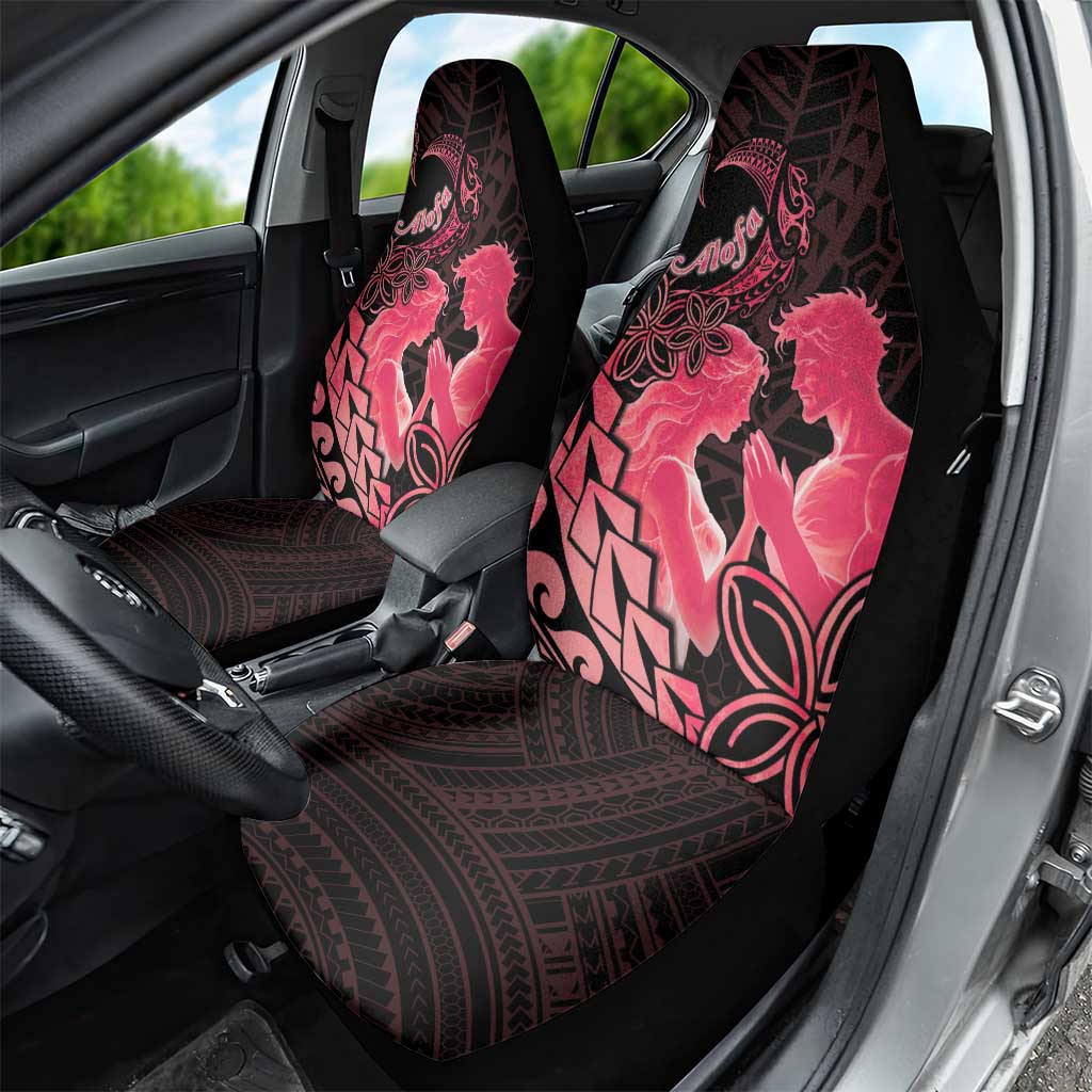 Alofa Samoa Valentine Red Car Seat Cover Love Is The Greatest Thing LT05 - Polynesian Pride