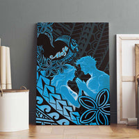 Alofa Samoa Valentine Blue Canvas Wall Art Love Is The Greatest Thing LT05 - Polynesian Pride