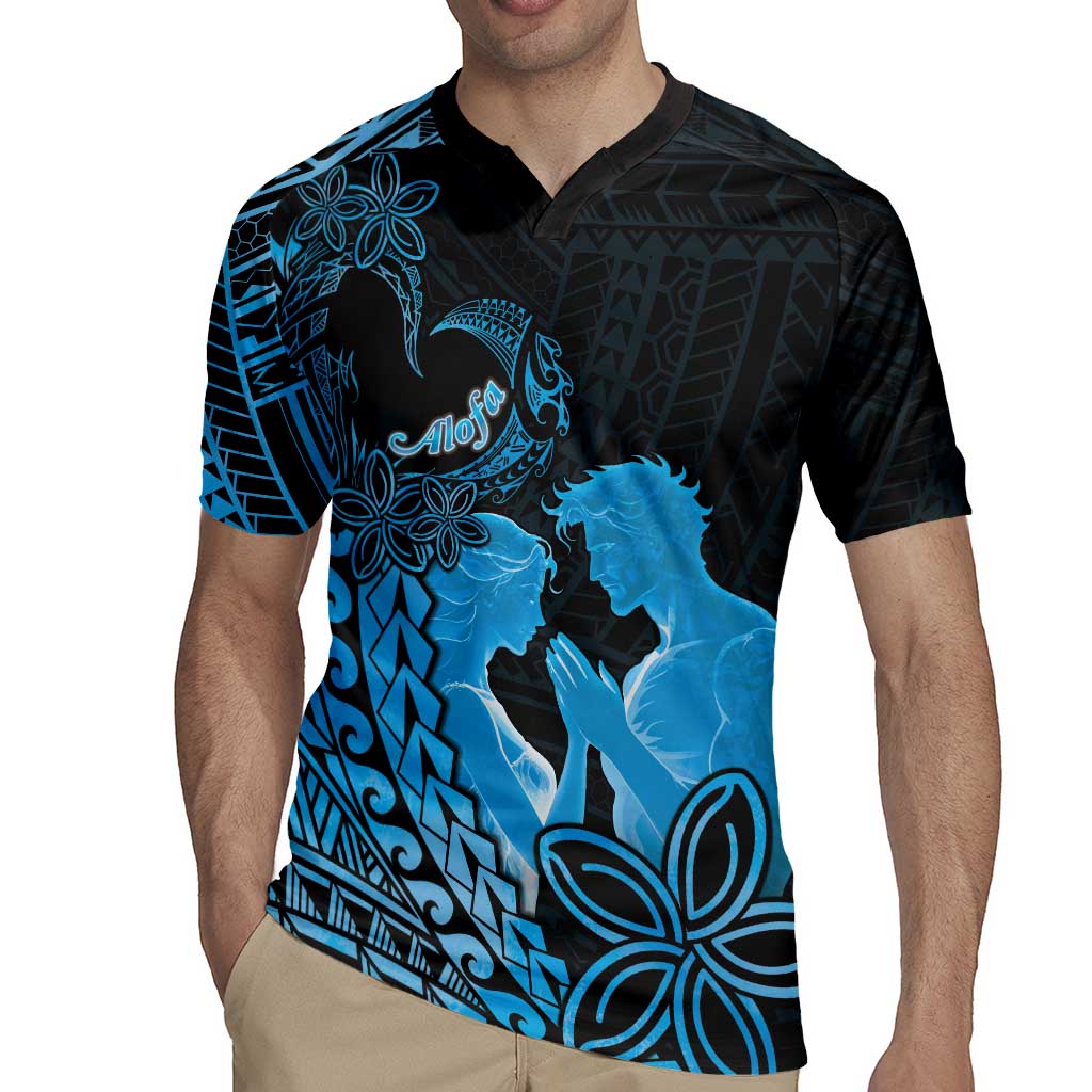 Alofa Samoa Valentine Blue Rugby Jersey Love Is The Greatest Thing LT05 - Polynesian Pride