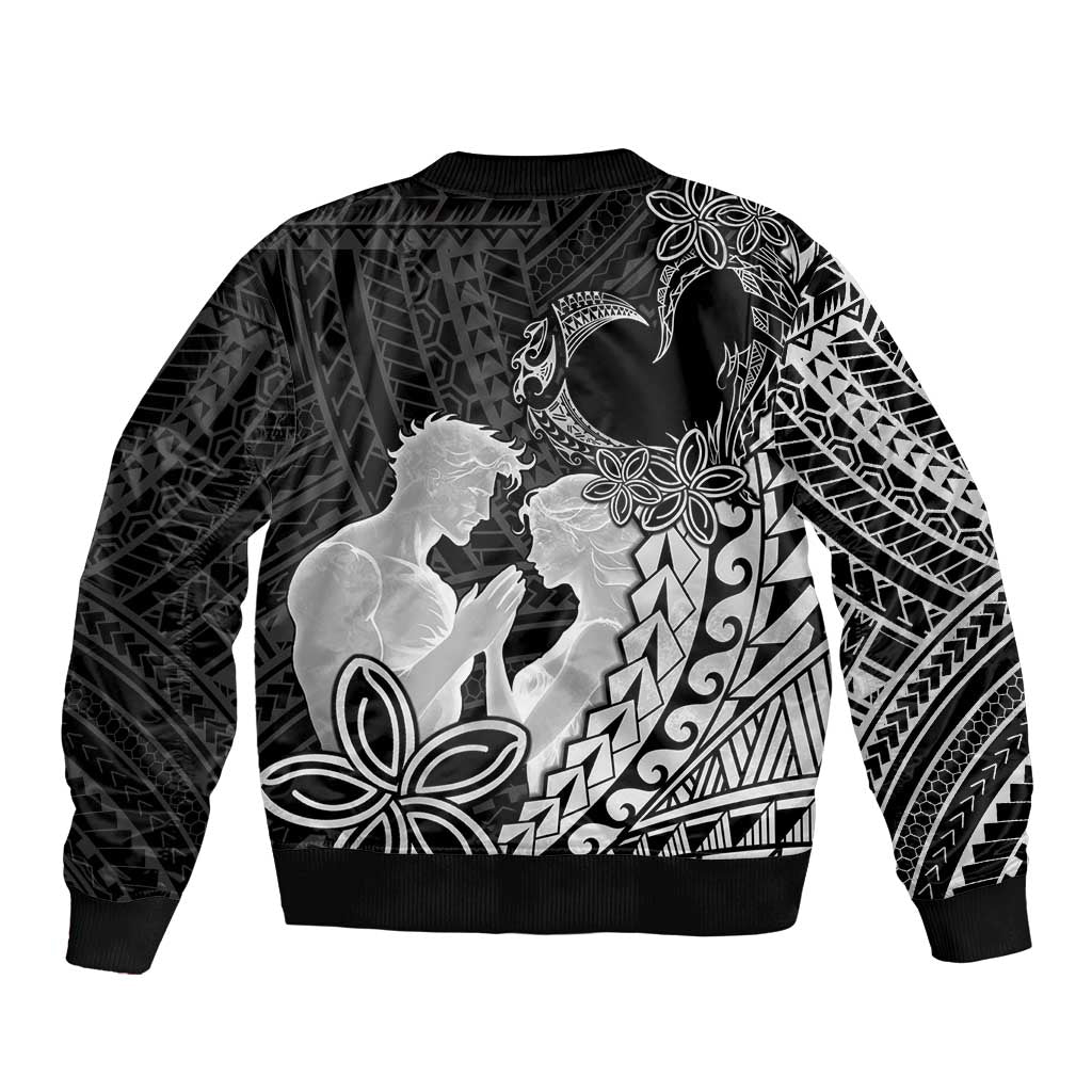 Alofa Samoa Valentine Black Bomber Jacket Love Is The Greatest Thing