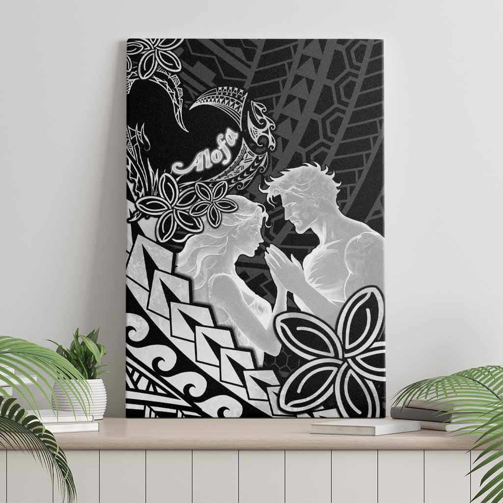 Alofa Samoa Valentine Black Canvas Wall Art Love Is The Greatest Thing LT05 - Polynesian Pride