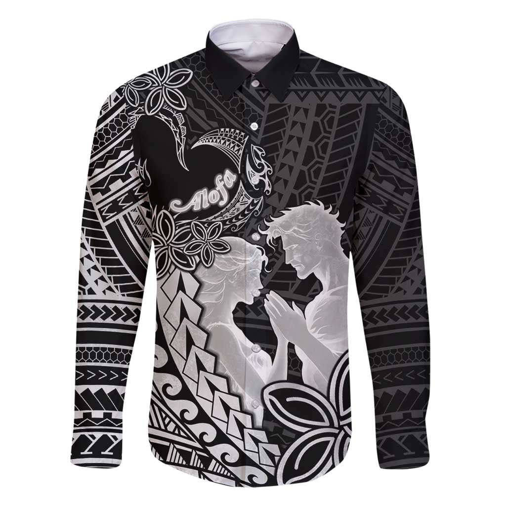 Alofa Samoa Valentine Black Family Matching Tank Maxi Dress and Hawaiian Shirt Love Is The Greatest Thing