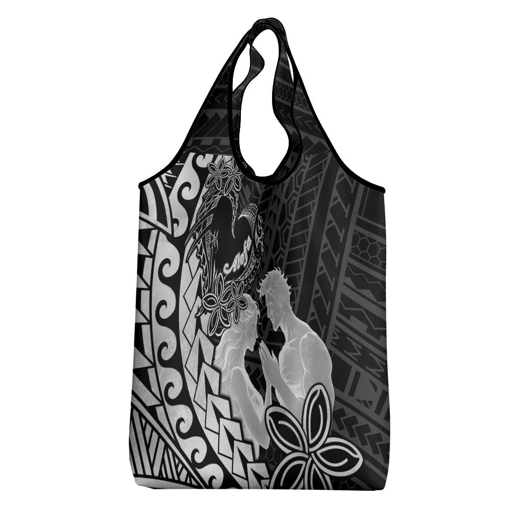 Alofa Samoa Valentine Black Grocery Bag Love Is The Greatest Thing