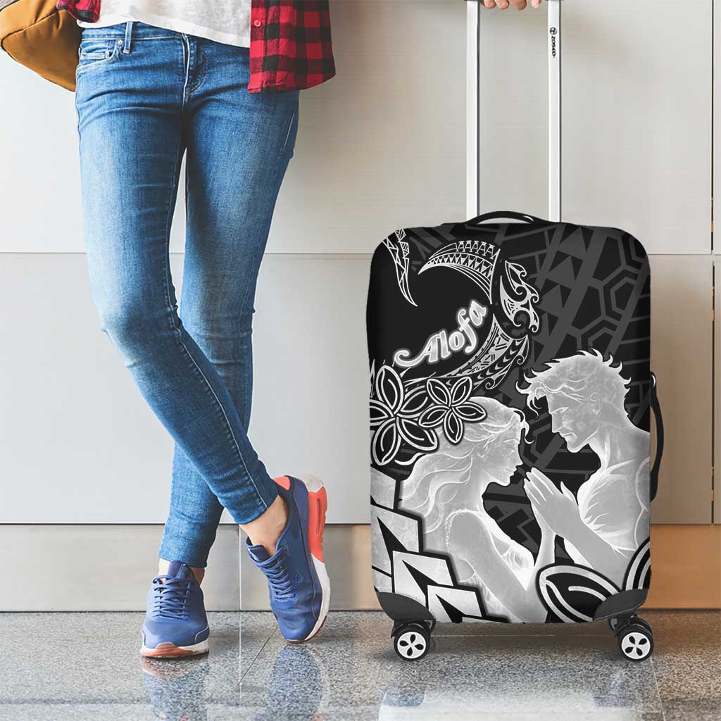 Alofa Samoa Valentine Black Luggage Cover Love Is The Greatest Thing