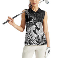 Alofa Samoa Valentine Black Women Sleeveless Polo Shirt Love Is The Greatest Thing