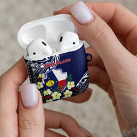 Wake Island AirPods Case Tribal Pattern With Hibiscus Flowers