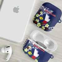 Wake Island AirPods Case Tribal Pattern With Hibiscus Flowers