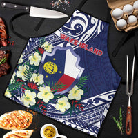 Wake Island Apron Tribal Pattern With Hibiscus Flowers