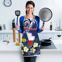 Wake Island Apron Tribal Pattern With Hibiscus Flowers