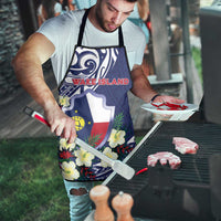 Wake Island Apron Tribal Pattern With Hibiscus Flowers