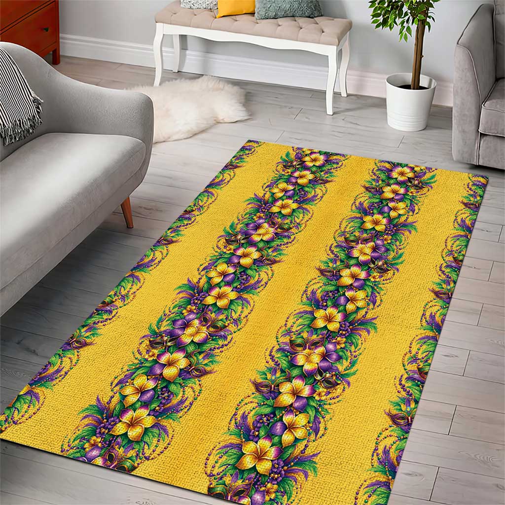 Aloha Hawaii Mardi Gras Area Rug Gold Style