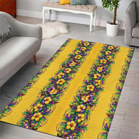 Aloha Hawaii Mardi Gras Area Rug Gold Style