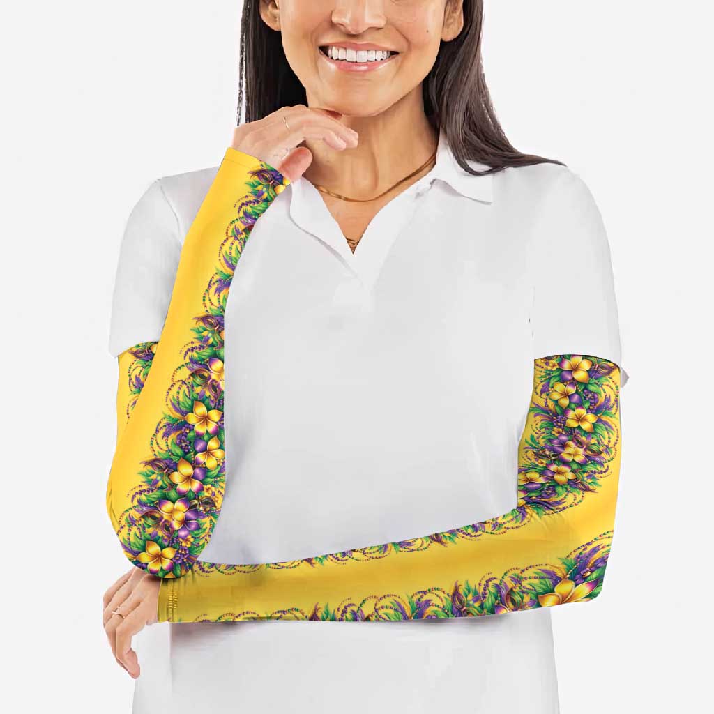 Aloha Hawaii Mardi Gras Arm Sleeves Gold Style