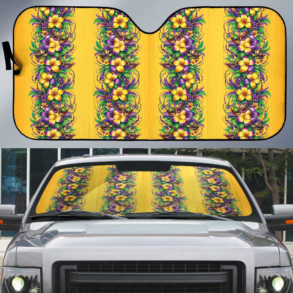 Aloha Hawaii Mardi Gras Auto Sun Shade Gold Style LT05 Gold - Polynesian Pride
